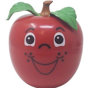 FISHER-PRICE HAPPY APPLE Roly Poly Chiming Toy - Vintage 1972